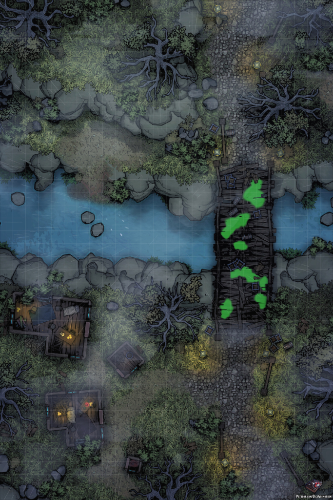 Haunted Bridge D&D Battle Map