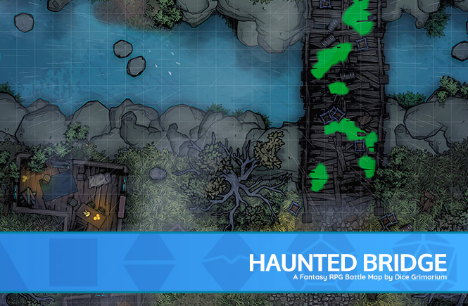 Haunted Bridge D&D Battle Map Banner